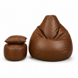 XXL Pear Shape Bean Bag, COMBO Set-Brown