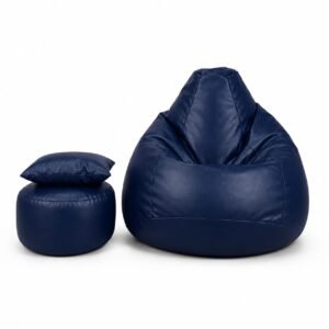 XXL Pear Shape Bean Bag, COMBO Set-Deep blue