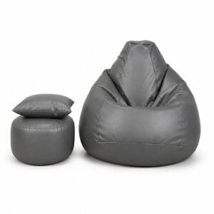 XXL Pear Shape Bean Bag, COMBO Set–deep ash
