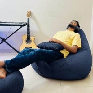 XXL Cozy Bean Bag ,Combo Set-Deep Blue - XXL
